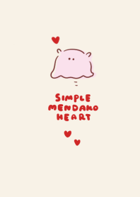 simple Mendako heart beige