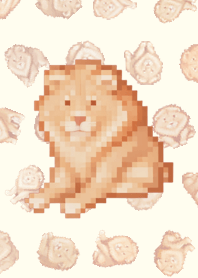Lion Random Theme Pixel Brown||05