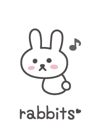 Rabbits.White.Musical note