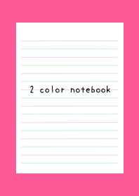 2 COLOR NOTEBOOK-PURPLE&GREEN-HOT PINK