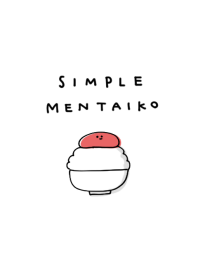 シンプル めんたいこ  ホワイト グレー