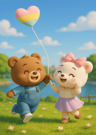 Pastel Balloon Meadow Joy