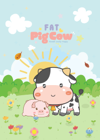 หมูอ้วน&วัวน้อย สวนดอกไม้ สวีทท