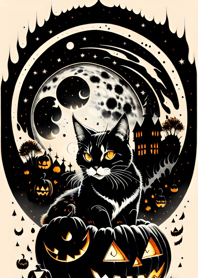 halloween cat 1819b2