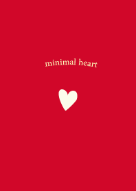 Simple Mini Mini Heart red x cream