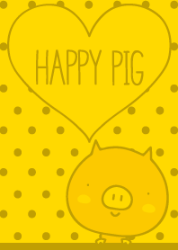 Golden happy pig