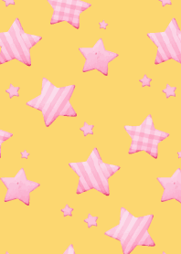 Pink Stars light yellow