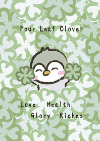 Penguin Clover Garden!(grey green)