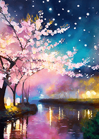 美しい夜桜の着せかえ#734