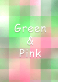 Green and pink check pattern