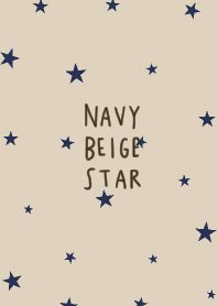 Beige and navy & stars