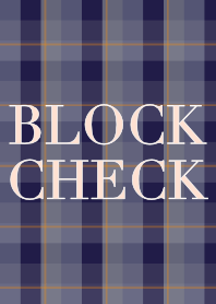 BLOCK CHECK navy simple