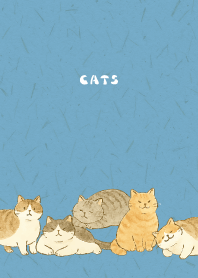 Cats are soothing01 on blue