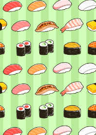 Handwritten style sushi