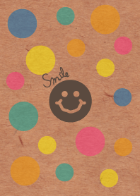 Colorful Polka dot kraftpaper - smile18-