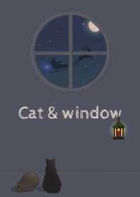Cat in Enchanted Night 02 + Navy |os