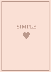 SIMPLE HEART =beige pink=