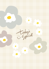 Cute Nordic Flowers Plaid9 from Japan