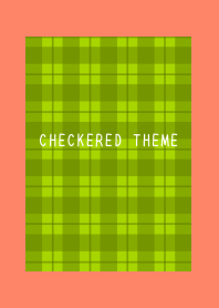 YELLOW GREEN CHECKERED THEME-APRICOT