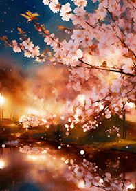 美しい夜桜の着せかえ#2939