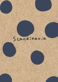 Stylish kraft paper with polka dots.