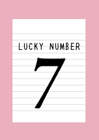 LUCKY NUMBER 7 NOTEBOOK-ROSE PINK