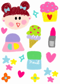 Cute girl theme...white...