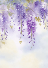 Pastel Watercolor Wisteria