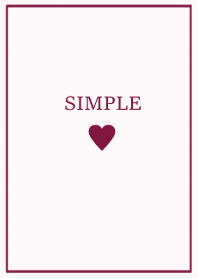 SIMPLE HEART =wine red=