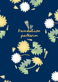 Dandelion pattern : Navy