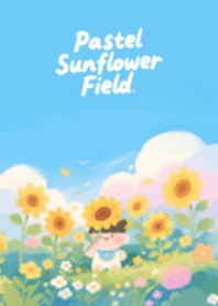 Pastel Sunflower Field