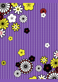 stylish flowers on purple