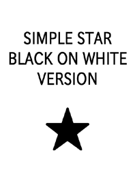 SIMPLE STAR BLACK ON WHITE VERSION