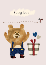 貼り絵風くまちゃん♡着せ替え