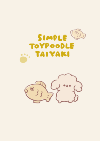 simple toy poodle Taiyaki beige.