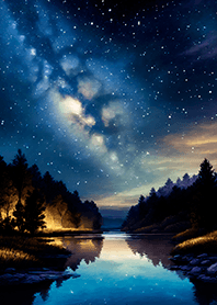 Beautiful starry night view#1588