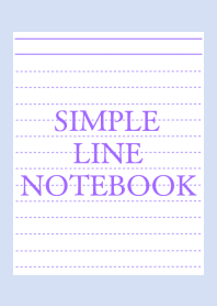 SIMPLE PURPLE LINE NOTEBOOKj-BLUE GRAY