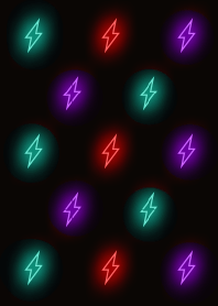 LIGHTNING PATTERN -RED-PURPLE-BLUE-