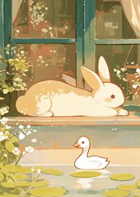 悠閒時光の兔兔&鴨鴨❤