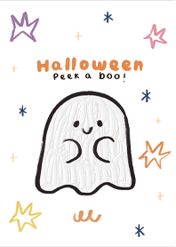 Halloween peek a boo(white)