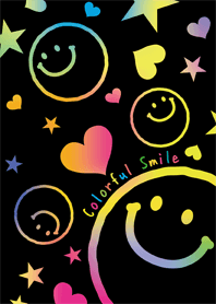 Colorful Smile -black background-