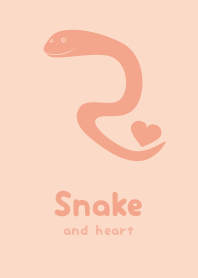 Snake & heart Shell pink
