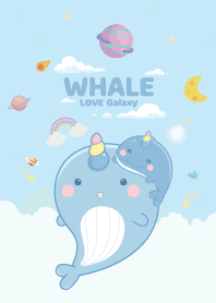 Whale Unicorn Chic Cloud Pastel Blue