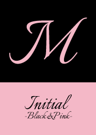 Initial "M" -Black&Pink-