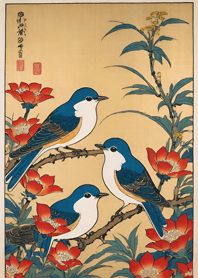 อุกิโยะเอะ -นก 302EE6