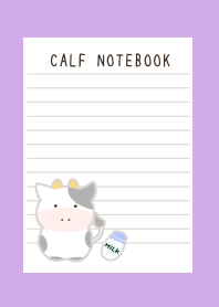 CALF NOTEBOOKj-PURPLE