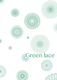 Flowers and lace ribbon - Green color 2-
