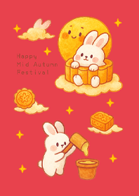 Rabbit Mid-Autumn Festival(bright red)