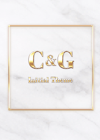 [ C&G ]  Initial Theme Gold White