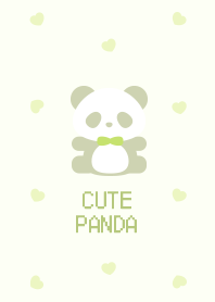 Cute panda pattern green